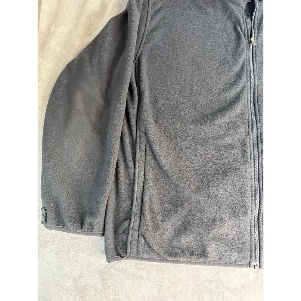 The North Face Jacket Mens XXL Grey Grid Fleece Full Zip Smoked Pearl